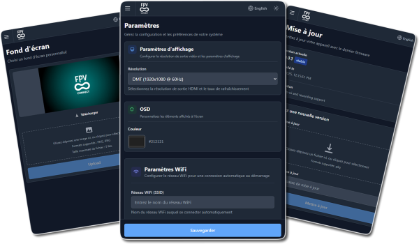 Configurateur FPVConnect via WiFi